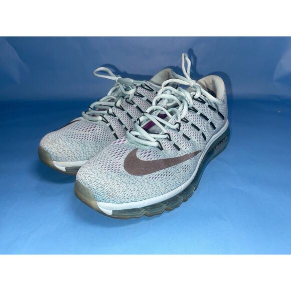 WMNS NIKE AIR MAX 2016 COPA-BLACK-BLUE LAGOON SZ 10 RARE! [806772-400] - Picture 1 of 7